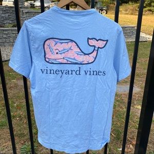 Vineyard Vines Light Blue Fish T Shirt Men’s XS